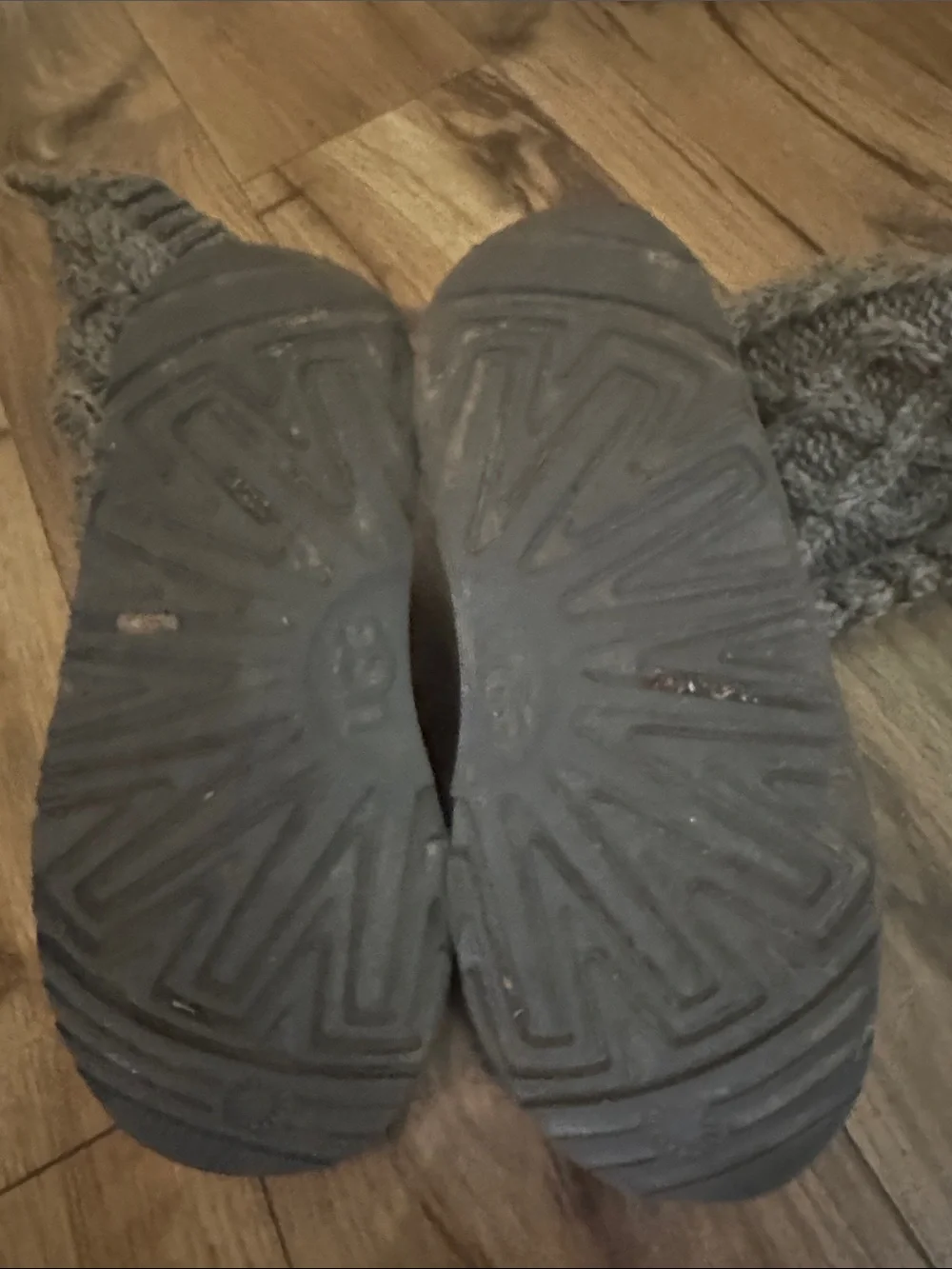 UGG Gray Knit Boots little girls size 13